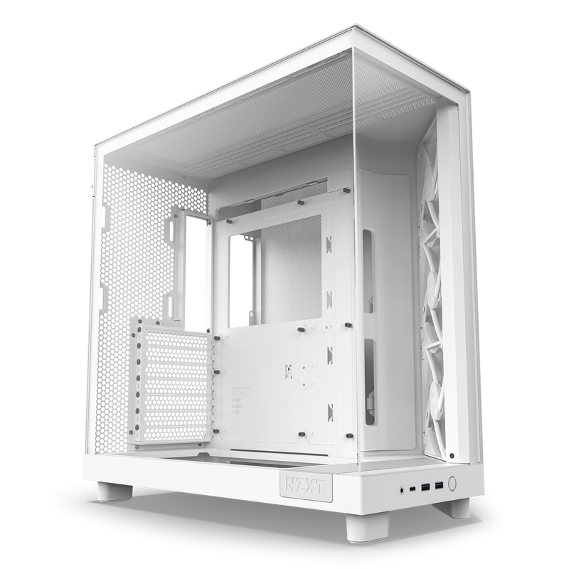 NZXT H6 Flow RGB white, front three-quarter view