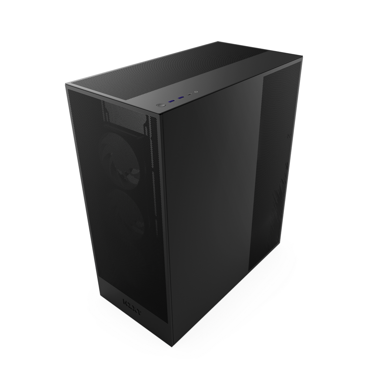 NZXT H7 Flow Siyah Arkadan Açılı Görünüm