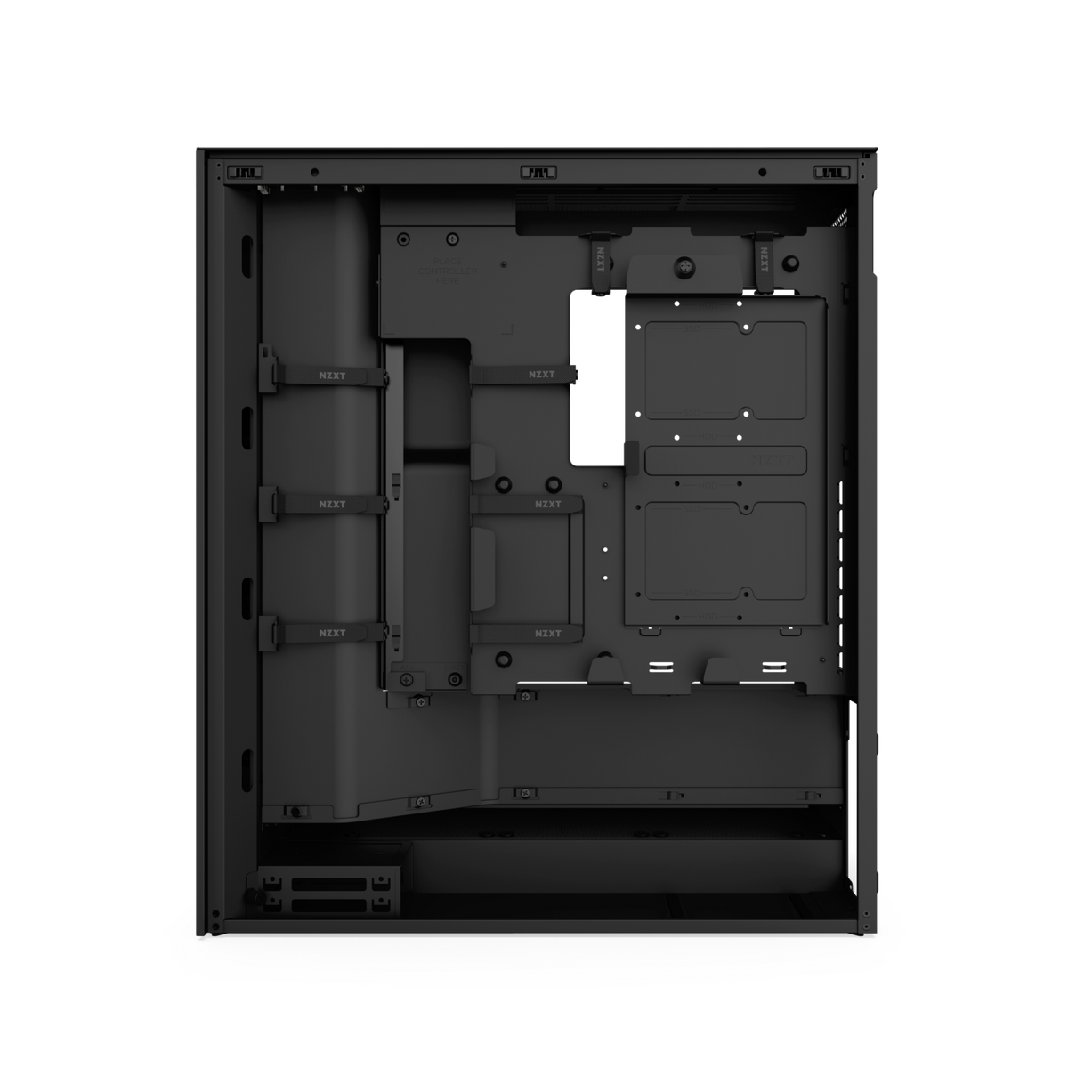 NZXT H7 Flow Siyah Arkadan Açık Kasa Görünümü