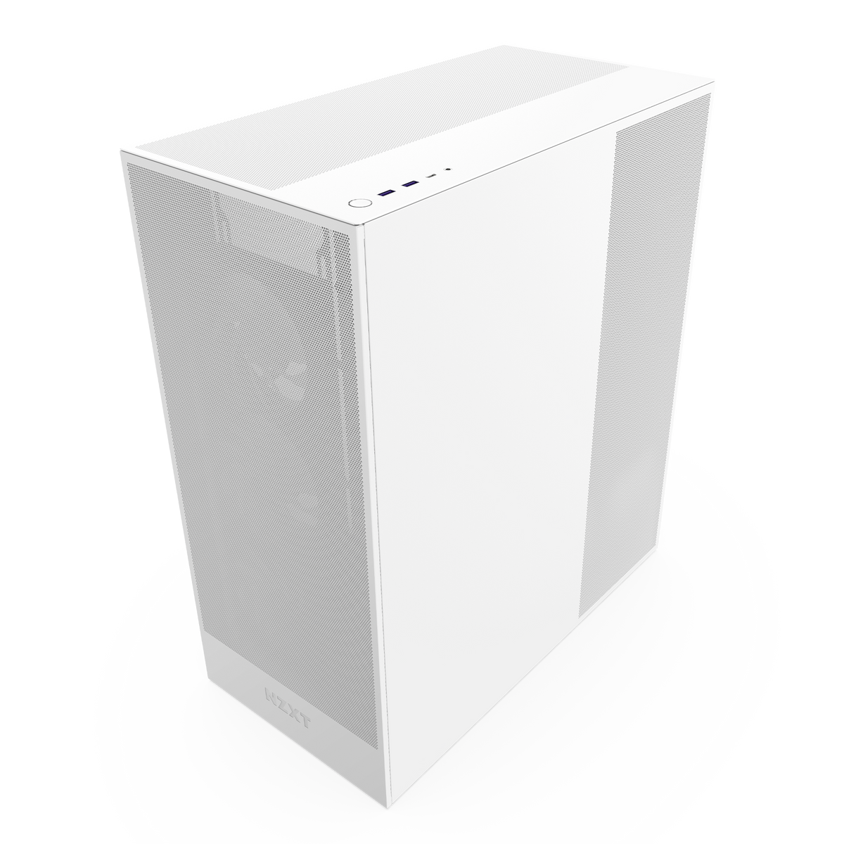 NZXT H7 Flow RGB Beyaz Üstten Açılı Görünüm