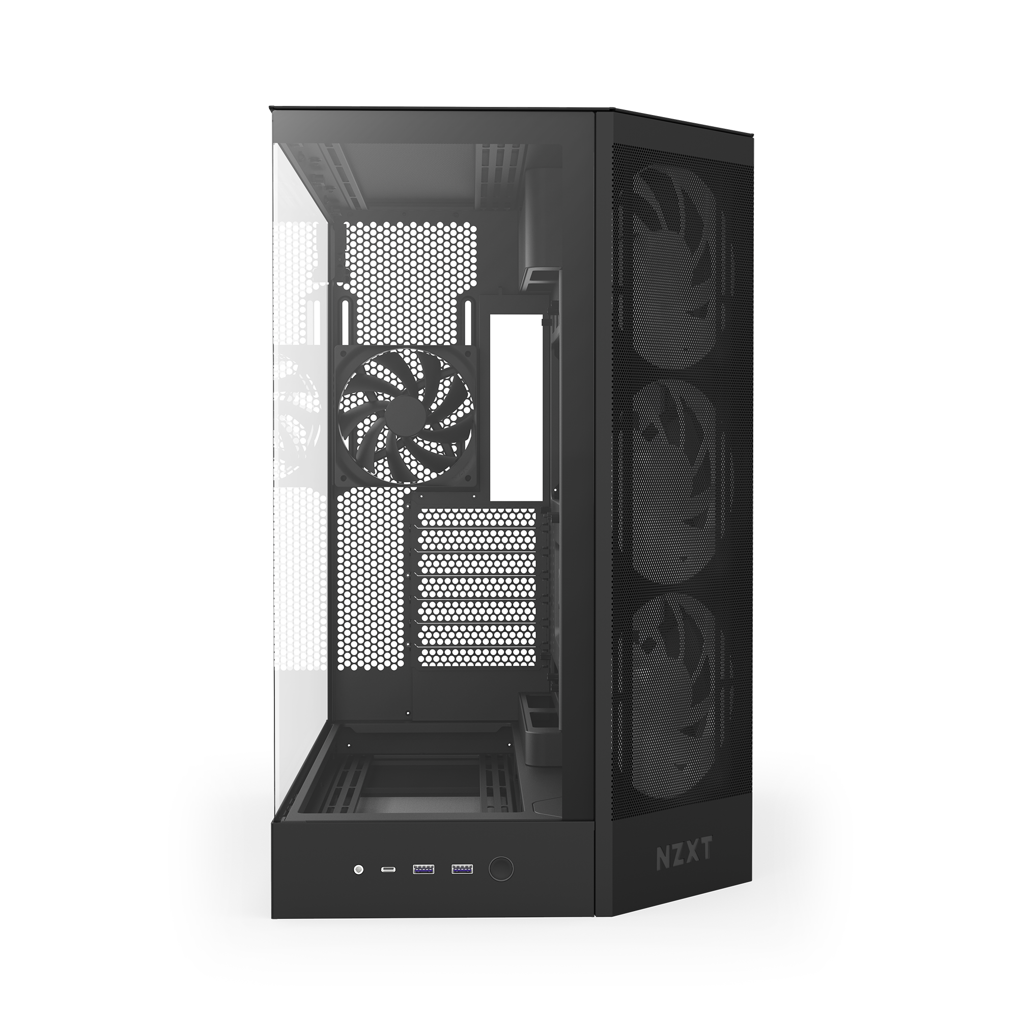 NZXT H9 Flow RGB Siyah Ön Görünüm