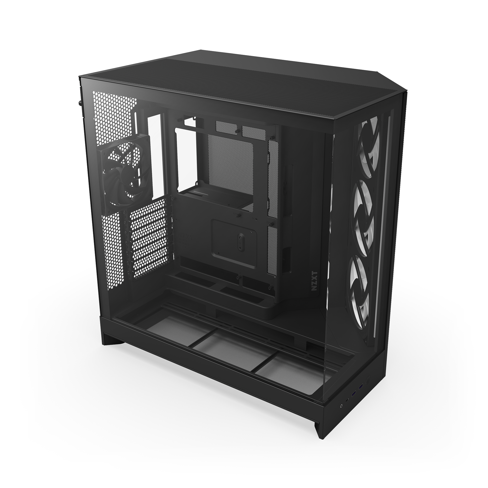 NZXT H9 Flow RGB Siyah Açık Kasa ve Çift Bölmeli Yerleşim