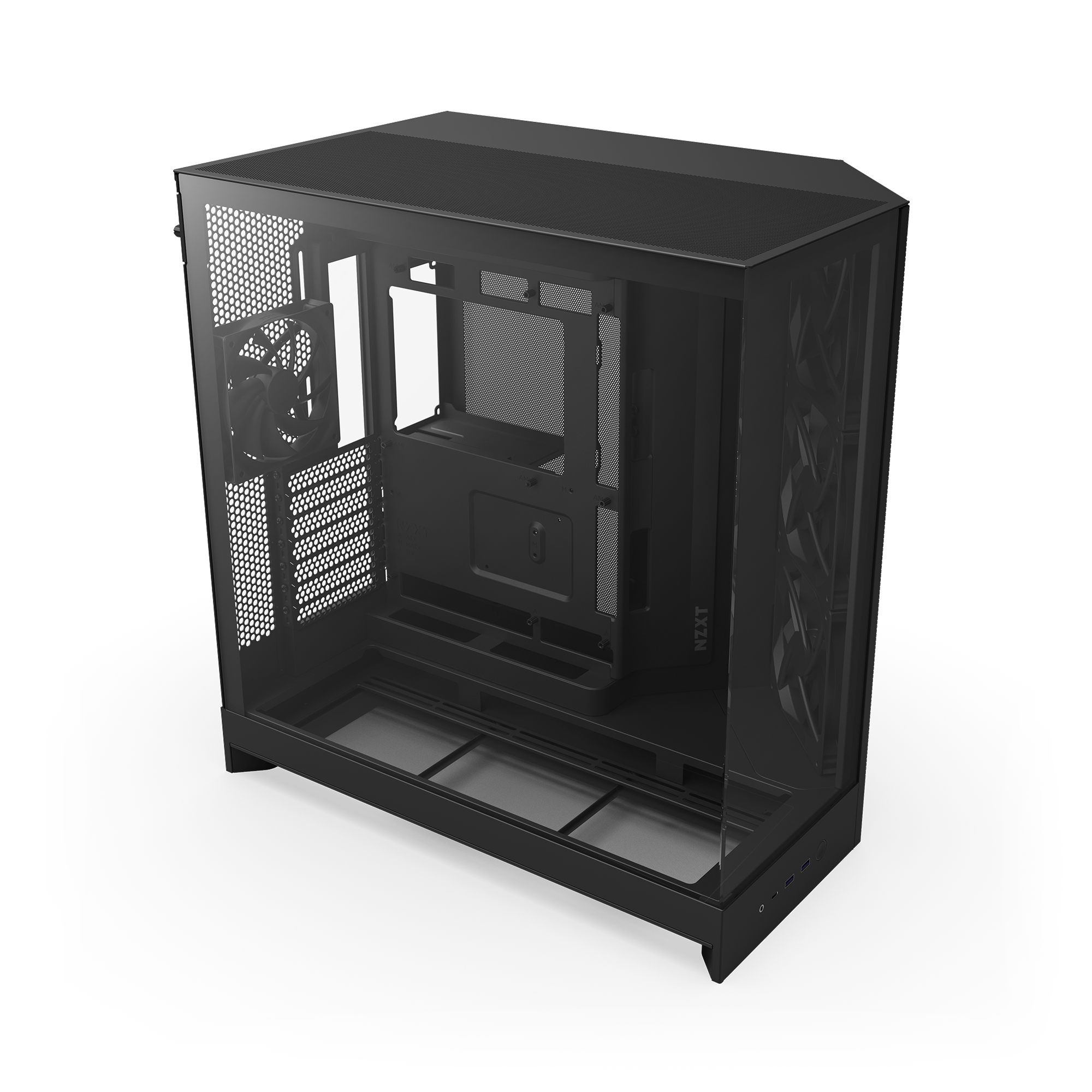 NZXT H9 Flow Siyah Çift Bölmeli İç Yerleşim