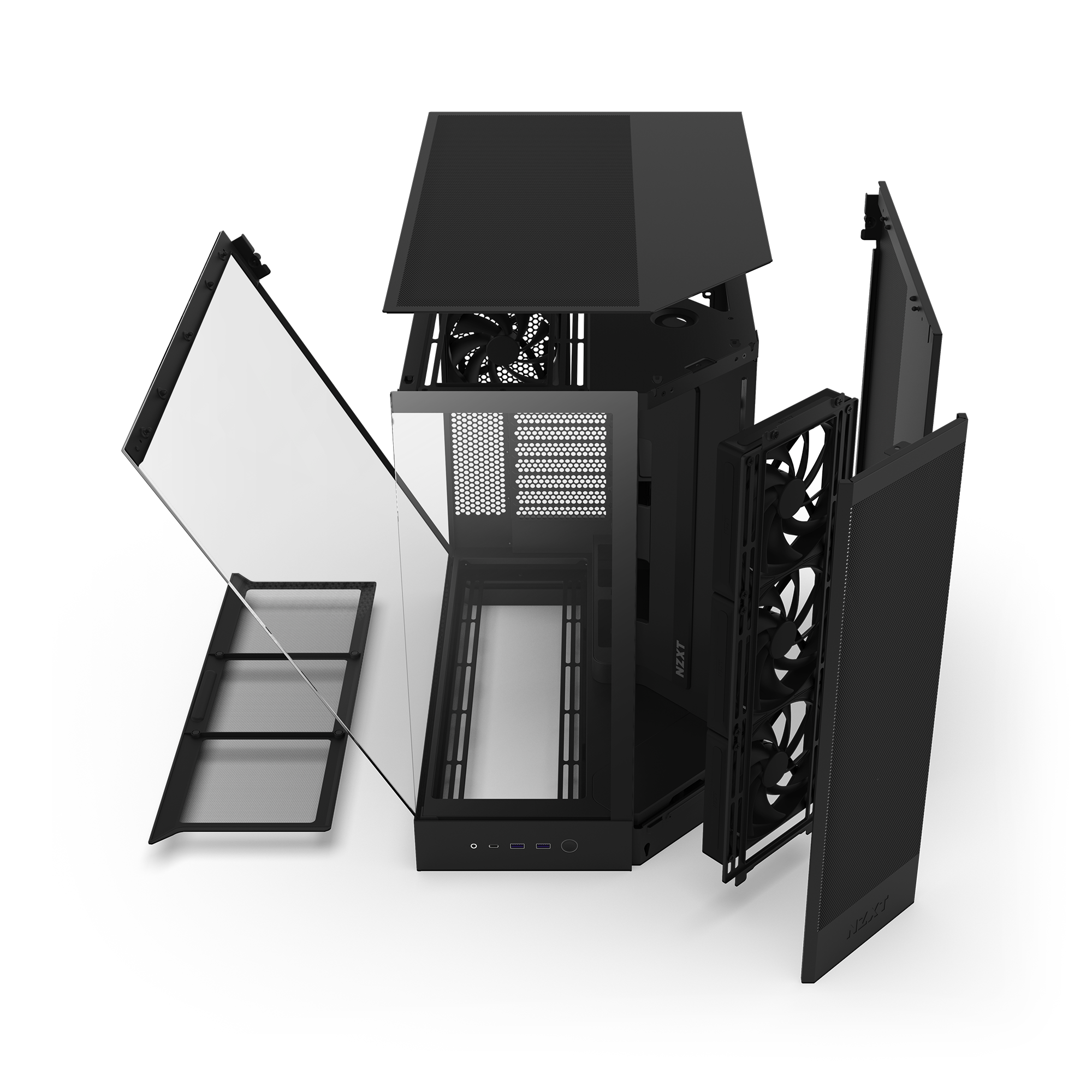 NZXT H9 Flow Siyah Çıkarılabilir Paneller
