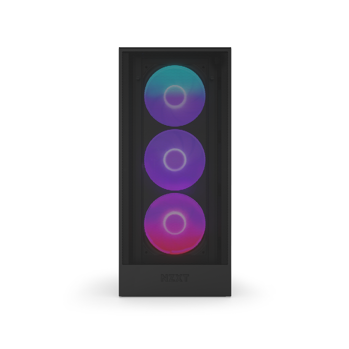 NZXT Kraken Elite 420 RGB black installed, front view