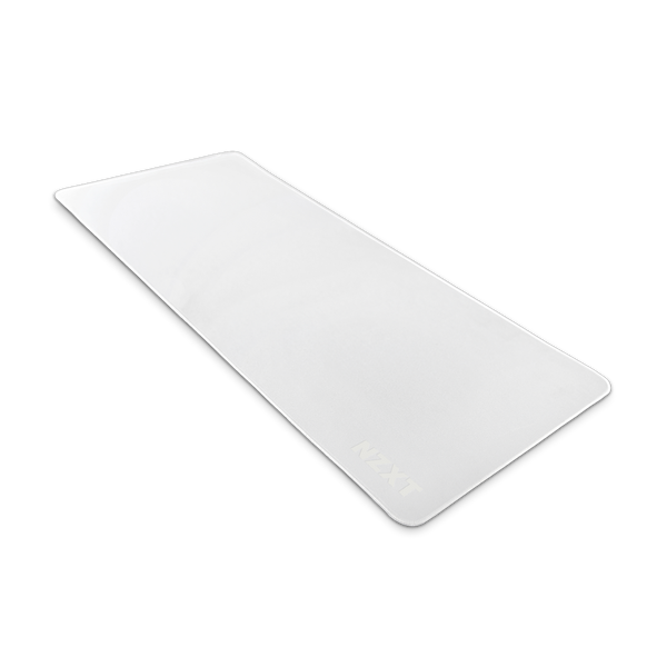 The NZXT MXP700 is a large, rectangular mousepad with rounded corners and a subtle bottom right logo. Shown on a white background, it features a stain-resistant coating to keep your setup clean and stylish.