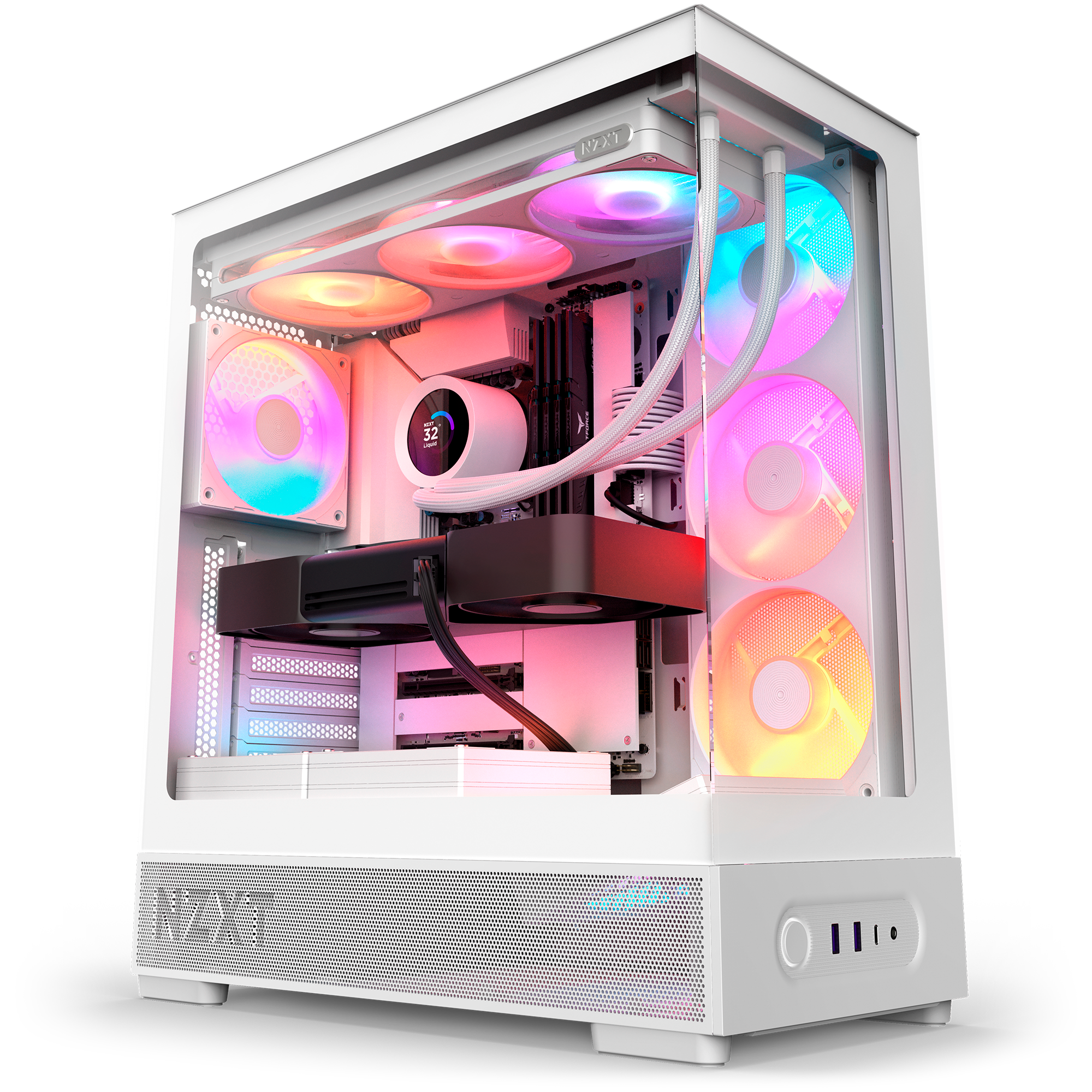 NZXT S5 RGB | Compact Panoramic RGB ATX Mid-Tower PC Case